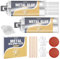 Metal Glue, 100ml Metal Repair Glue Liquid Weld, 2 Pack Epoxy Hole Filler Heavy Duty for Bonding, High Strength Adhesive Epoxy Resin for Welding Steel, Zinc, Aluminum, Casting Defect