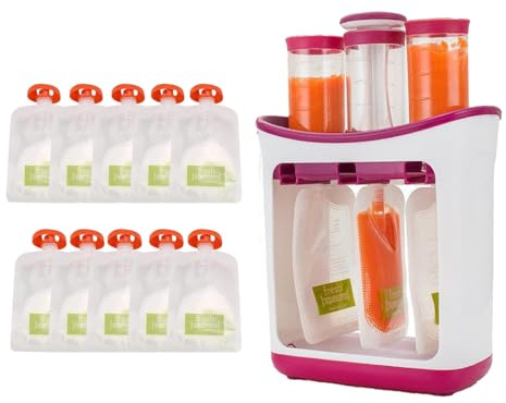 Pochette Gourds Réutilisable Pour Aliments Pour Bébés, Station De Compression Pour Aliments Pour Bébé Avec Pochette Alimentaire Réutilisable Pour Purée De Fruits, Squeeze Station Fabricant De Jus