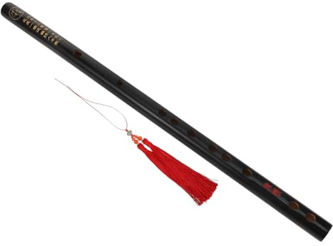 Toddmomy Flauta De Bambú Estilo Chino Para Adultos y Flauta Negra Con Borla Para Principiantes Instrumento De Práctica Para Aprender Música