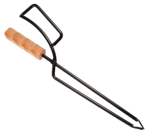 Luxshiny Pinza per Barbecue da con Manici Ergonomici Utensile Professionale per Resistente e Sicura per Caminetti e Grigliate All Aperto