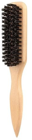Slick Back Hair Brush,Slick Back Brush - Premium Boar Bristle Smoothing Brush for Reducing Hair Breakage and Frizz, Teasing & Backcombing Styling Tool with Rat Tail,Ideal for Sleek Ponytails and Buns