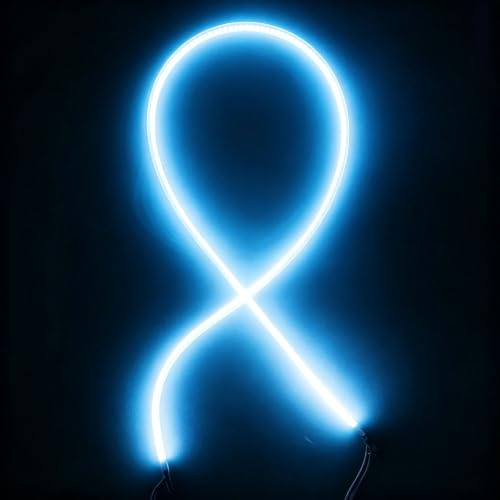 UGEFKMQ 5 st flexibel COB LED-filament 12 V 60 mm 80 mm 130 mm 185 mm 300 mm 450 mm filamentlampa spiral Edison-glödlampa för retrodekoration 60 mm-isblå