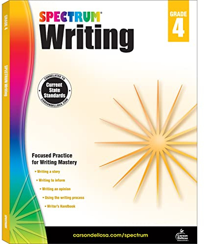 Spectrum Grade 4 Writing Workbooks, Ages 9 to 10, Creative Writing, Story Writing, Opinion, and Informative Writing Practice, 4th Grade Writing Book for Kids