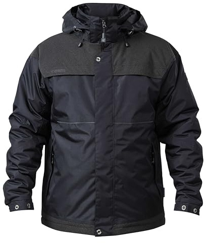 Apache ATS Waterproof Workwear Padded Jacket | Black Size XL (48inch) | Durable Material Panels | Multi Pocket Features | Removable Strom Hood