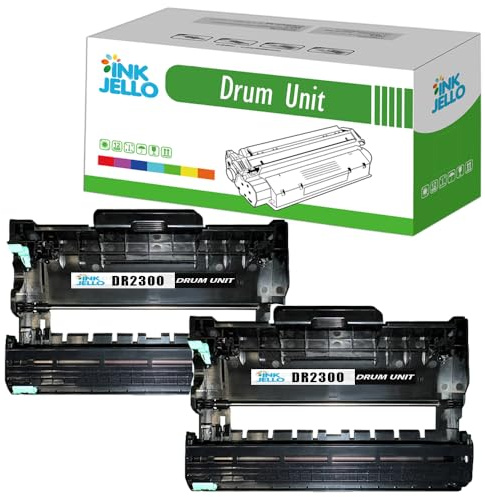 InkJello Compatible Drum Unit Replacement for Brother DCP-L2500D L2520DW L2540DN HL-L2300D L2340DW L2360DN L2365DW L2700DW MFC-L2720DW L2740DW DR2300 (2-Pack)