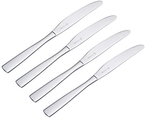Viners Everyday Purity 4 Piece 18/0 Silver Stainless Steel Table Knife Set