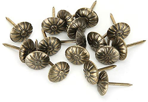 500pcs clous tapissier Bubble Nail clous Chrysanthème Motif Rétro Bronze Canapé En Fer Fixé pour La Décoration 11 x 16mm