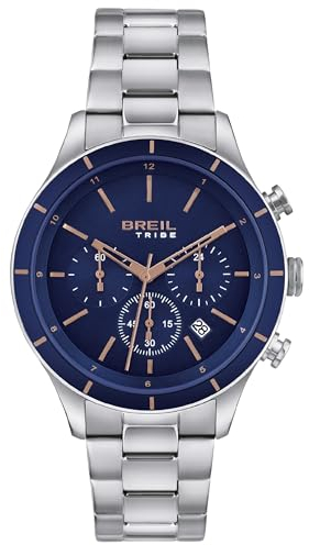 Breil, Herren-Chronograph Dude Collection, Herrenuhr mit Sportlichem und Minimalistischem Design, mit Uhrwerk PE 902 und Wasserdichtigkeit bis 5 ATM