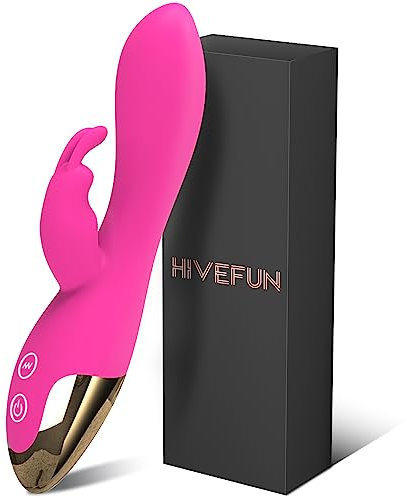 HIVEFUN Dildo Vibration für Frauen Rabbit Vibrator Sex Spielzeug für die Frau, Sex Toys Erotisches Sexspielzeug G Punkt Vibratorensets für Frauen, Sextoysets für Damen 10 Klitoris Stimulator für sie