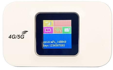 Mobile WiFi Hotspot, Portable Travel Router With LED Display, 150Mbps High Speed Pocket Device, Supports 10 Device Connections