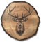 DARO Design Tableau mural cerf taille 30 cm – Impression d'art prête à accrocher – Décoration murale Thème chasse, nature, animaux