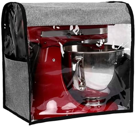Housse pour mixeur Kitchenaid en tissu Oxford, matériau anti-saleté et imperméable avec poches avant et latérales pour ranger facilement les ustensiles de cuisine