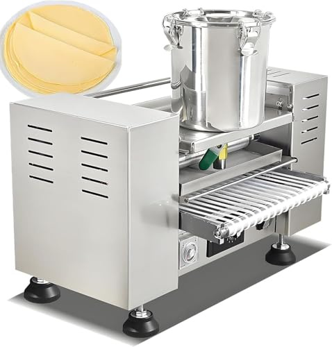 Kommersiell elektrisk crêpe-maskin - 6/8-tums justerbar hastighet, 0-200°C, hög effektivitet (100-300 crêpes/timme) för köksbruk - Perfekt för crêpes och pannkakor