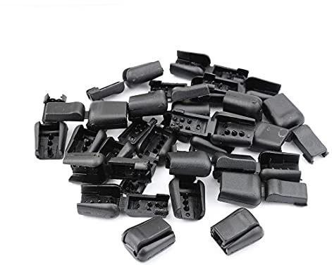 20 cierres de cordón con cierre para cuerda de paracaídas, zapatos, mochila Molle, proyecto de manualidades (negro)