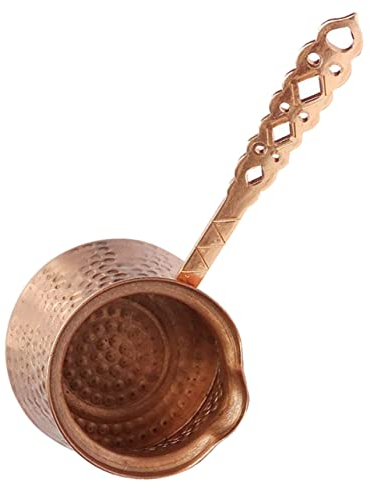 KICHOUSE Maker Ottoman Small Cafe Hammered Ml Jezve Ibrik Handle Pot Pot: Coffee Stovetop Hot Pot, Cezve Kettle Wooden Shop Arabic Stove Multi-Function Melting Professional Compact or Cup