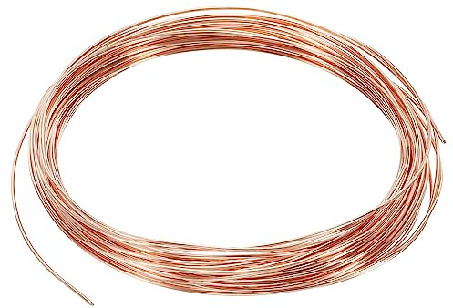PATIKIL 32.8 Feet Solid Bare Copper Wire, 20 Gauge 99.9% Pure Copper Wire 1mm Soft Beading Wire Metal Plant Stem Ties for Jewelry Craft (10m)
