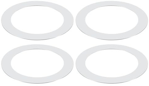 PATIKIL Anneaux de Rattrapage de 4,25 Pouces ID, 6,69 Pouces OD, 4 Pièces en Métal pour Couvrir les Luminaires Encastrés au Plafond, les Luminaires Muraux, Finition Mate Chromée