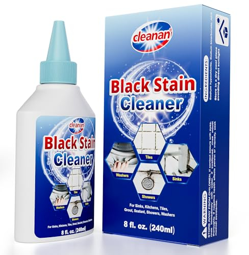 Schwarzes Fleckenentferner-Gel für Waschmaschinen, Kühlschrank, Bad, Küche, Dusche, Waschmaschine, Fugenreiniger für Fliesen, Waschbecken (240ml)