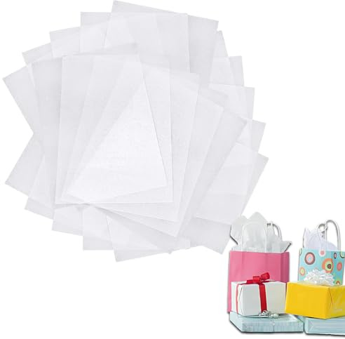 20 fogli di carta velina, 75 x 52 cm, carta trasparente, materiale da imballaggio, carta velina, carta velina bianca, per proteggere vestiti e regali in lino
