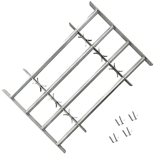 vidaXL 2X Grilles Réglables de Sécurité de Fenêtres Grilles de Protection Contre Cambriolage Bureau Maison Installation Horizontale 1000-1500 mm