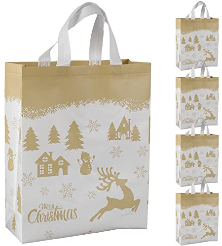 Sacs fourre-tout de Noël, sacs-cadeaux en tissu, sacs à provisions, sacs fourre-tout réutilisables pour la livraison de cadeaux de Noël, la distribution de décoration de fête de shopping
