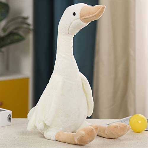 Sarah Duke Plüsch Kuscheltier Gans, Tierische Große weiße Gans Plüschtier, Weich Süßes Gans Kuscheltier Spielzeug Tier für Erwachsene und Kinder Geschenke (Weiß,60cm)