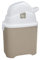 DIAPER CHAMP ONE Windeleimer - geruchsdicht - OHNE Nachfüllkassetten - funktioniert mit normalen herkömmlichen Tüten, Müllbeutel - für ca. 30 Windeln - beige, weiß
