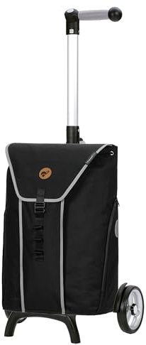 ANDERSEN Shopping Trolley – Shopper Fun Train Grey 39 L Functional Hand Trolley Backpack Aluminium Ergonomic Handle Lightweight