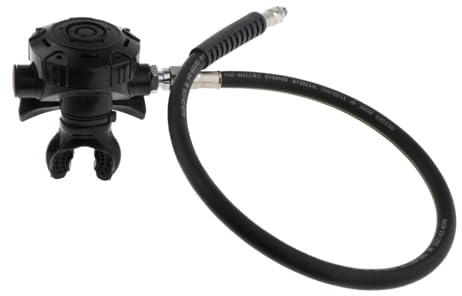 DimyFew Atemregler Der Zweiten Stufe für Schlauchtauchen, Mundstück Atemregler, Tauchausrüstung für Schnorcheltaucher, Schwarz