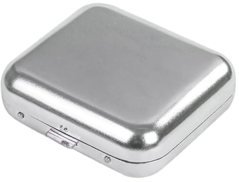 minkissy Mini Portable Ashtray with Lid Stainless Steel Cigarette Butt Bin Pocket for Outdoor Barbecues and Automotive Use, Compact Enclosed Ashtray with Sleek Design and Portable Pocket