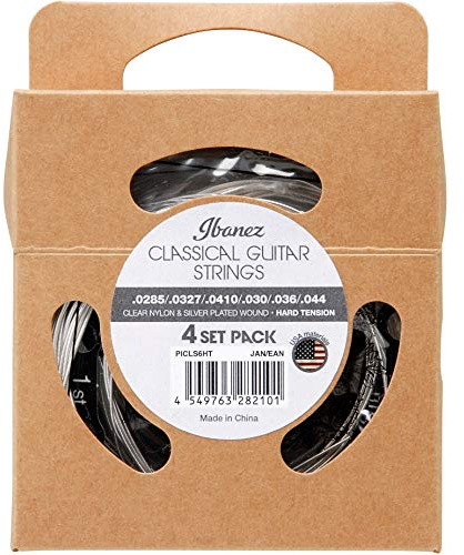 Ibanez PICLS6HT K Classical Guitar Strings - 6 string - Hard Tension - 4 Set Pack