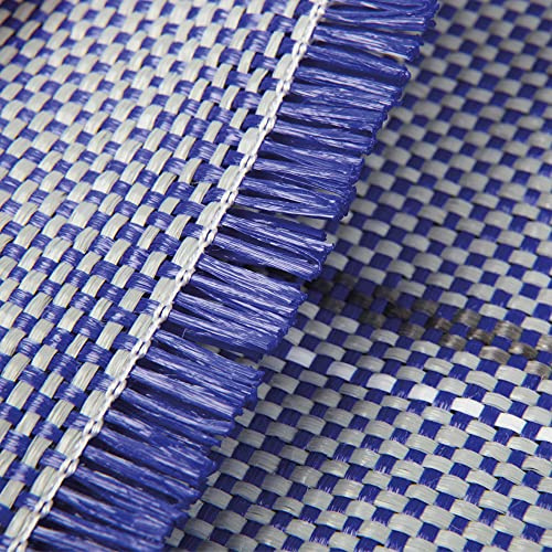 Tappeto per veranda in molte misure - Tappeto per tenda, sottotenda per campeggio - (300x600cm / Blu scuro) - per esterni, antiscivolo come protezione per erba e prato