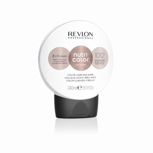 REVLON PROFESSIONAL Nutri Color FILTERS – METAL-ICE FILTERS 1012 Mauve Blonde, 240 ml, Farbmaske mit INSTA-PIC-TECHNOLOGY, Tönungsmaske zur Farbauffrischung, Neutralisierung von Gelbstich, vegan