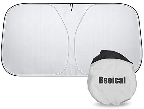 136*65 cm Pare Soleil Voiture Pare Brise Avant,Pare-soleil De Voiture Pliable Et Portable,Protection Solaire Uv Et Protection Contre La Chaleur Solaire,Accessoires De Voiture En Été,Pare-Brise-Soleil