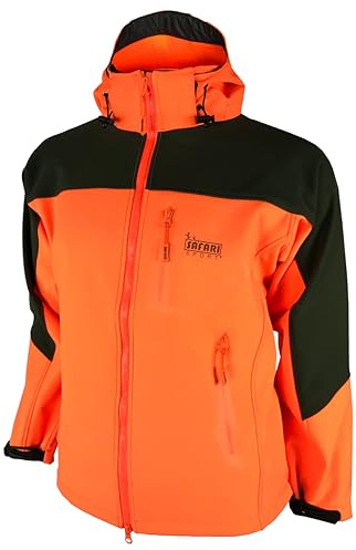 fratelliditalia.org Giacca Giubbino Soft Shell Impermeabile con Membrana e Micropile Arancio Cinghiale Uomo Caccia
