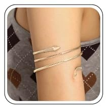 Xduargs Bracelet Manchette Punk Tourbillon Serpent Bras Bijoux Pour Femmes Or