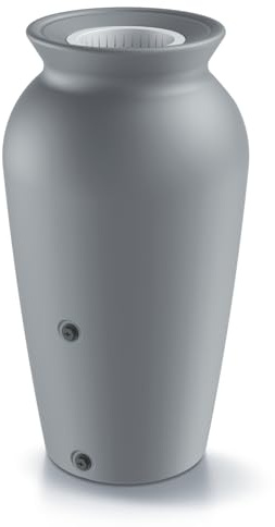 Rainwater Tank Water Butt Garden Storage Barrel Container 230L 120L + Connection Kit (Grey, 230 L)