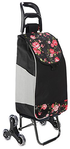 Trolley per la spesa Scala rampicante Viaggio pieghevole leggero | Capacità del carrello 39L del carrello del mobilità della ruota dell'unità di elaborazione del tessuto di Oxford 6 del carretto della
