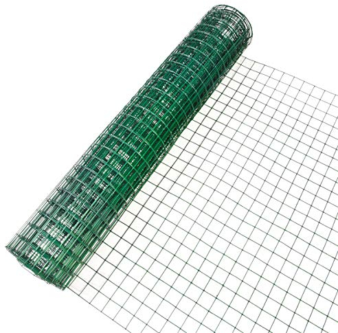 INDUTEC 4eck-Geflecht Drahtgitter Volierendraht - grün - MW: 12,7mm | DS: 0,90mm | B: 500mm | 5m Rolle