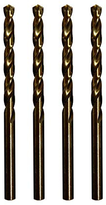 STROTON M42 - Punta da trapano in 8% cobalto per acciaio inossidabile e metallo (5,0 mm x 4 pezzi)