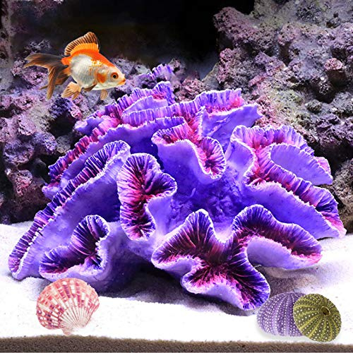 Besimple Ornamenti in corallo per acquario, decorazione per acquario, colore viola