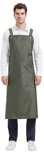Nanxson Unisex Herren Schürze wasserdicht atmungsaktiv Schürze Fleischerschürze Metzgerschürze Arbeitsschürze CFS0005 (Grün, eine Size)