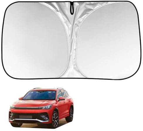 WIRPORR Parasol para Parabrisas Delantero Coche para Tiguan 2024-2025+ Protección Rayos UV Protector Solar Verano Plegable Accesorios Interior,A