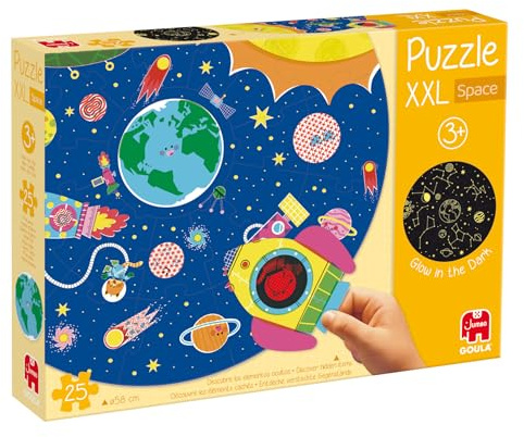 Goula - Puzle XXL Espacio, puzle Educativo con Piezas Grandes para niños a Partir de 3 años