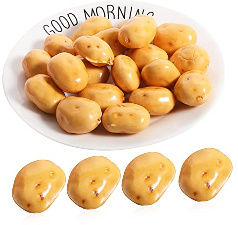 IMIKEYA 20 pezzi di patate artificiali di simulazione per la decorazione della cucina e della fotografia Accessorio di verdure finte per la casa