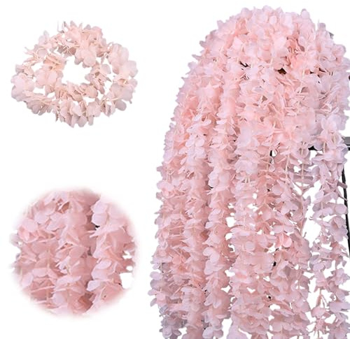 BSITSSS 10 PCS Guirnaldas de Flores Artificiales Decoración, 100 cm Guirnaldas de Flores Artificiales Blancas, Artificial Falso Guirnalda Flores Falsas para Boda Arco Dormitorio Pared Decoración