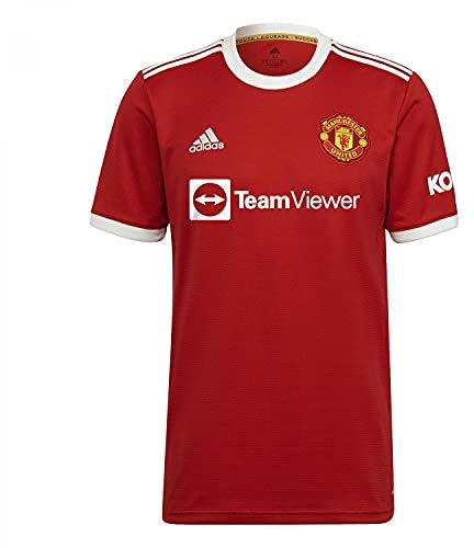 adidas Herren Manchester United 2021/22 Season Playwear Kit Home Trikot, Real Red, M EU