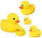 Bath Duck Toys 5 Pcs Rubber Duck Family Squeak Ducks Decorations Party Favors Baby Shower Toy for Toddlers Boys Girls