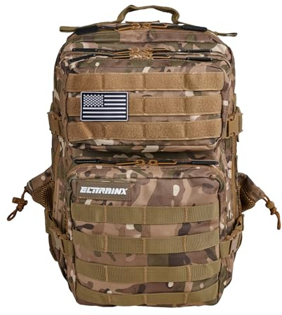ELITRAINX Zaino tattico militare impermeabile da 25 litri per sport, cabina di aereo, palestra, attività all'aperto, cross training (mimetico)