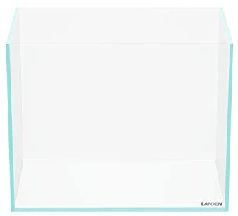 Landen Tanque de Acuario bajo en Hierro, 30 N, 30 x 19 x 24 cm, Grosor de 5 mm, Incluye Alfombrilla niveladora de Espuma Nano